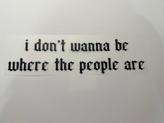 Where the people Aren't