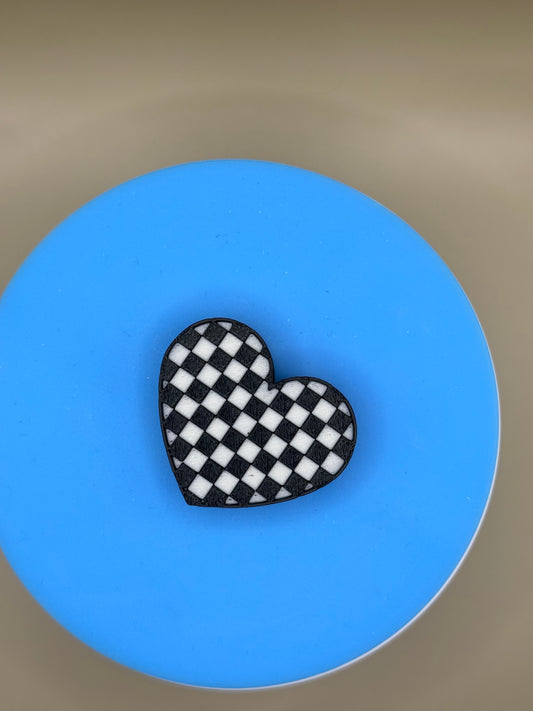 Checkered Heart Topper